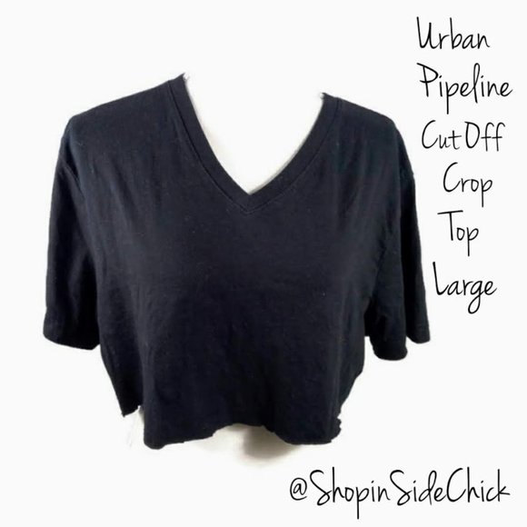 urban pipeline Tops - 4/$20 Urban Pipeline Crop Top Large Black Cut